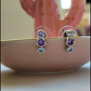 Purple Gem Studs